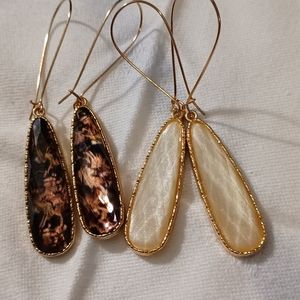 Two sets of Lauren Conrad dangle earrings